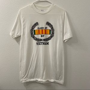 Hanes Vietnam veteran 67 shirt white medium